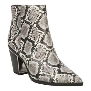 Circus by Sam Edelman Snake Print Pointy Toe Block Heel Ankle Booties Women’s 10